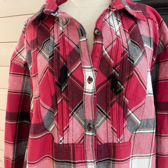 03 We The Free Layla Plaid Shirt NWOT Size Various - Picture 8 of 9